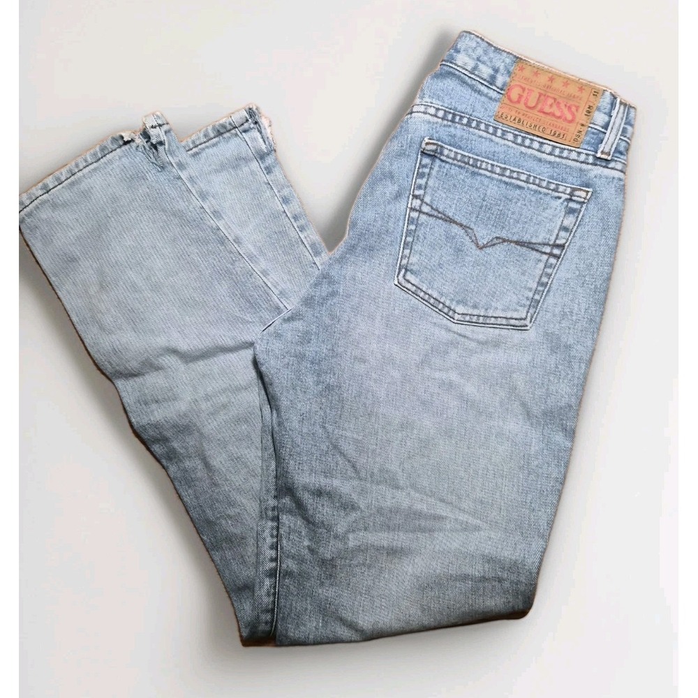 Vintage 90s‎ Guess Jeans Light Wash High Rise Mom Jeans 10/11